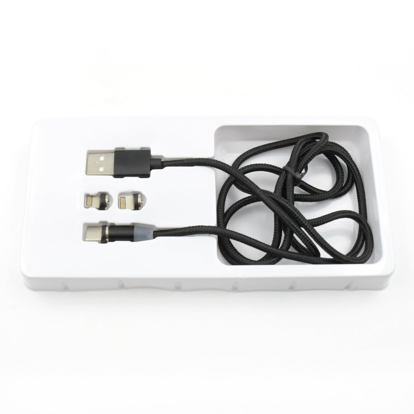 Magnetic Charging Cable 3 in 1 Metal Magnetic Micro USB Type C Lighting Cable with LED, Multiple Charging Adapters for All Android and all Smartphones (Compatible with All Android and iPhone Smartphones, Tablet, PC, Mobile - infinityexculsivestore.com