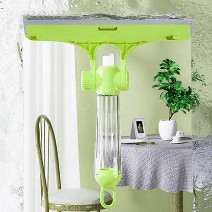 4 in 1 Multifunctional Glass Scraper, Window Glass Wiper with Watering Can, Silicon Cleaning Squeegee with Two Brush Heads, Practical Squeegee for Shower Doors, Windows, Tiles and Car Glass - infinityexculsivestore.com