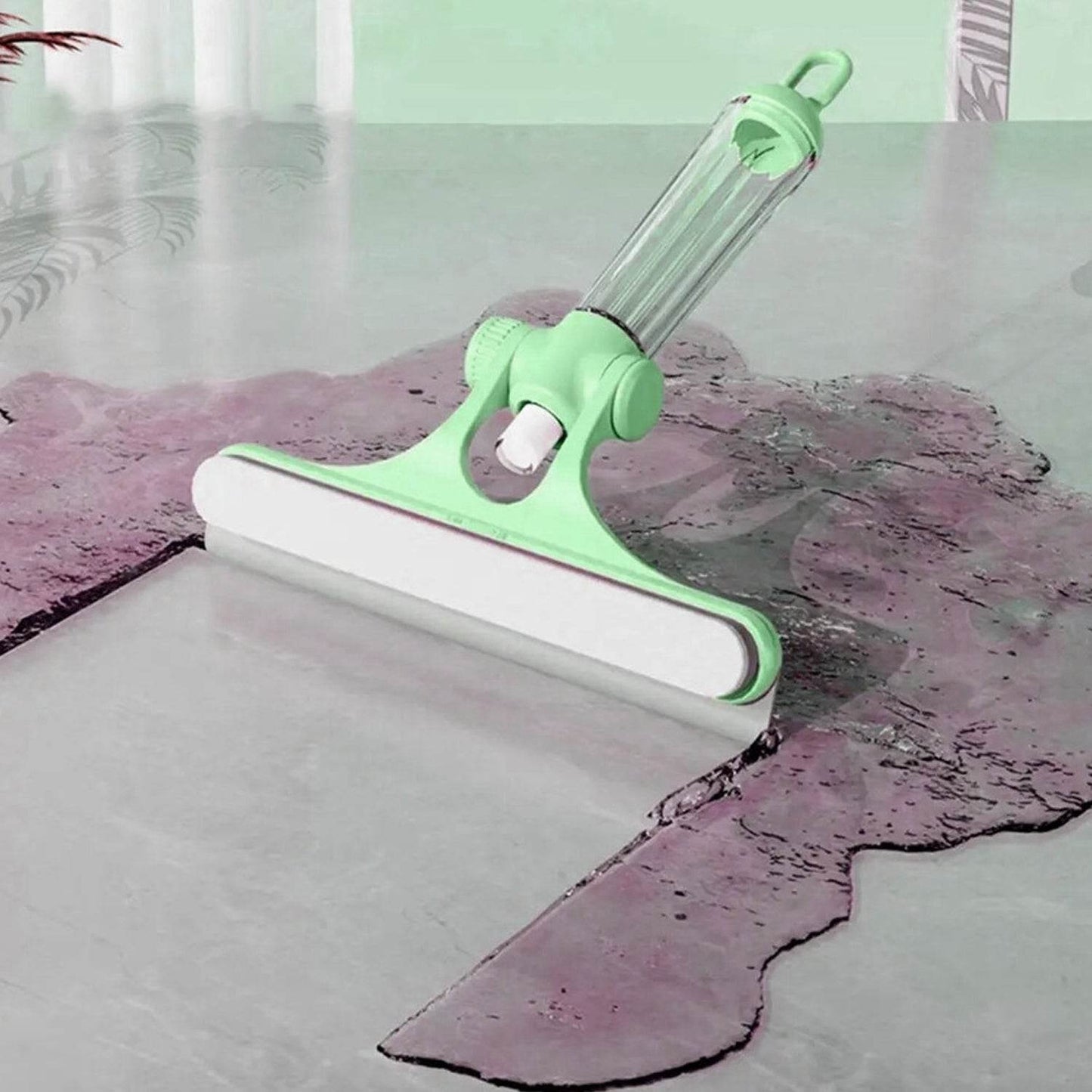 4 in 1 Multifunctional Glass Scraper, Window Glass Wiper with Watering Can, Silicon Cleaning Squeegee with Two Brush Heads, Practical Squeegee for Shower Doors, Windows, Tiles and Car Glass - infinityexculsivestore.com