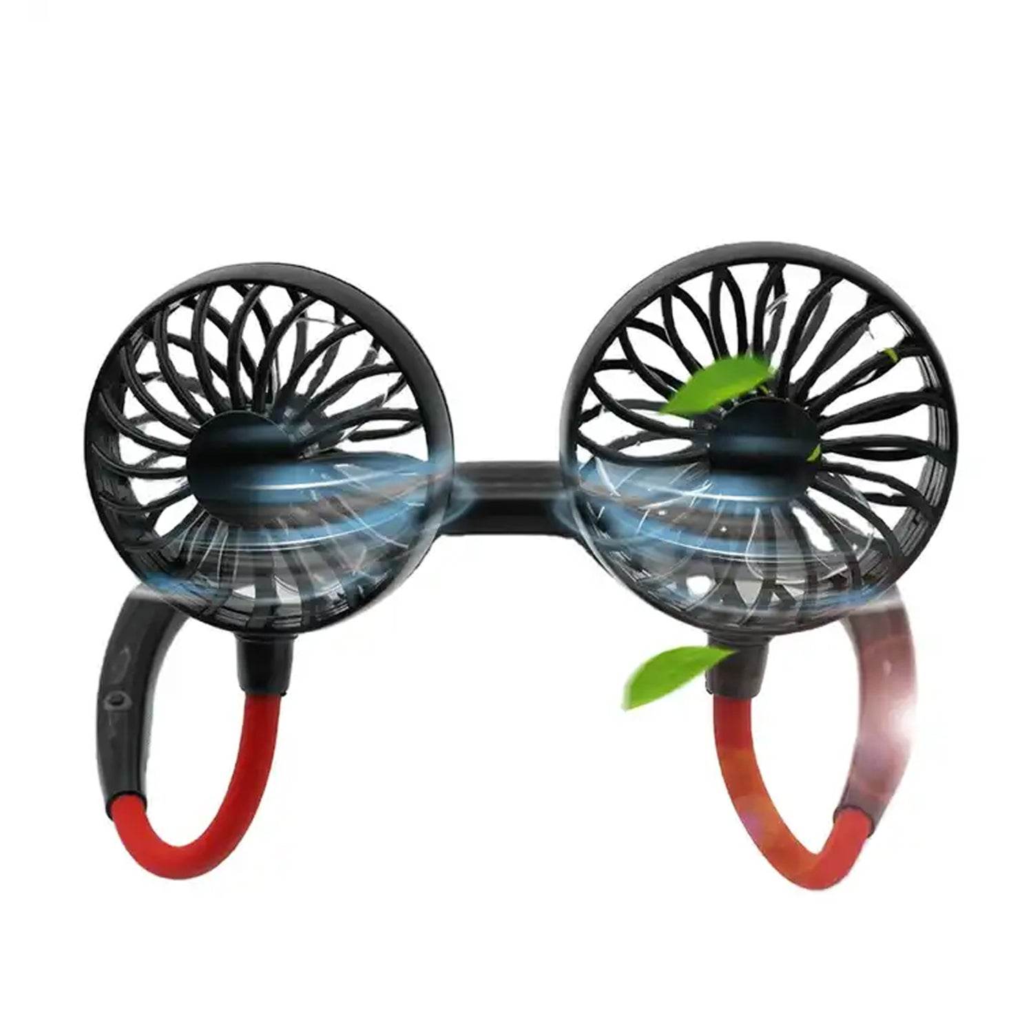 Hand Free Personal Fan - Portable USB Battery Rechargeable Mini Fan - Headphone Design Wearable Neckband Fan Necklance Fan Cooler Fan for Home, Sport, Camping, Beach, Travel, Office - infinityexculsivestore.com