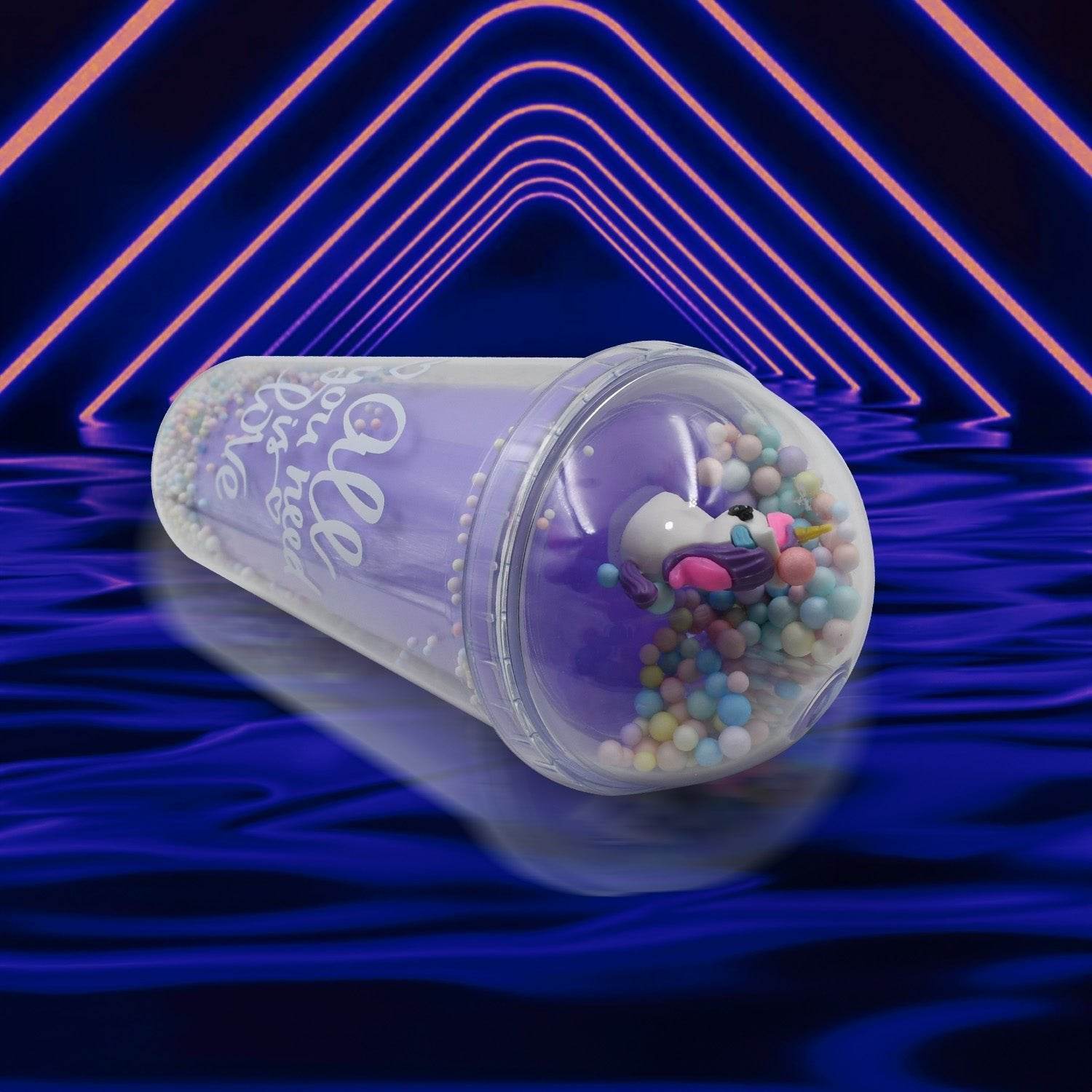 Design Printed Sipper Bottle With Toy, LED Glow Light, Double Wall Sipper Glass Water Bottle , Sipper Bottle With Straw For Girls And Kids for Boys and Girls School/Tuition/Gym (Pack of 1) - infinityexculsivestore.com