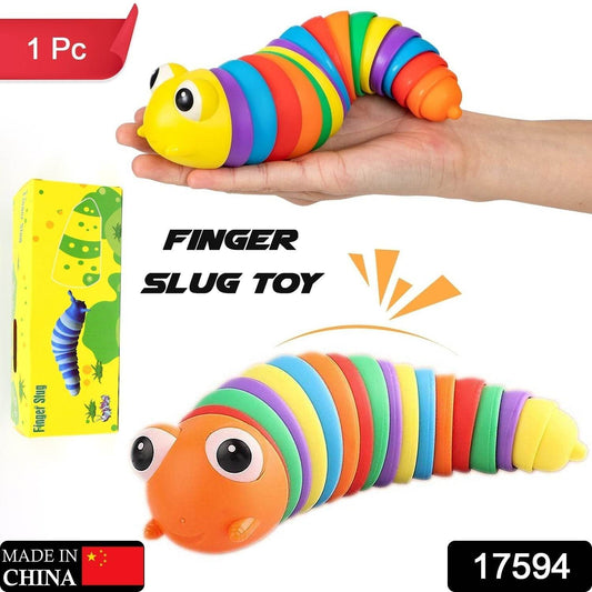 3D Rainbow Color Plastic Slug Fidget Toys, Stress Relieving Toy, Sensory Slug Toy for Boys and Girls, Finger slug Toy, for Autistic, Caterpillar Fidget Toys Stress Relief Gifts for Toddlers Kids Adults (1 Pc) - infinityexculsivestore.com