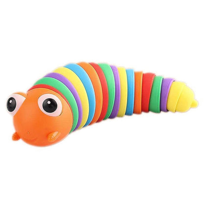3D Rainbow Color Plastic Slug Fidget Toys, Stress Relieving Toy, Sensory Slug Toy for Boys and Girls, Finger slug Toy, for Autistic, Caterpillar Fidget Toys Stress Relief Gifts for Toddlers Kids Adults (1 Pc) - infinityexculsivestore.com