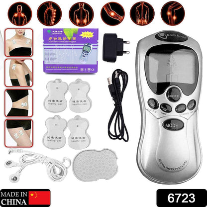 Multifunctional Massager, Health Care Digital Chinese Meridian Tens Therapy Massager Relax Body Muscle Acupuncture Machine 4 Electrode Pads & Charger Adapter and Cable, Physiotherapy, Electric Digital Therapy neck back Mane Massage - infinityexculsivestore.com