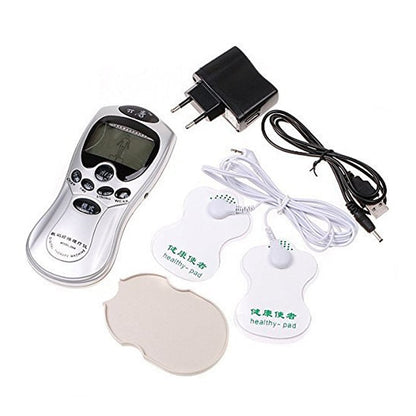 Multifunctional Massager, Health Care Digital Chinese Meridian Tens Therapy Massager Relax Body Muscle Acupuncture Machine 4 Electrode Pads & Charger Adapter and Cable, Physiotherapy, Electric Digital Therapy neck back Mane Massage - infinityexculsivestore.com