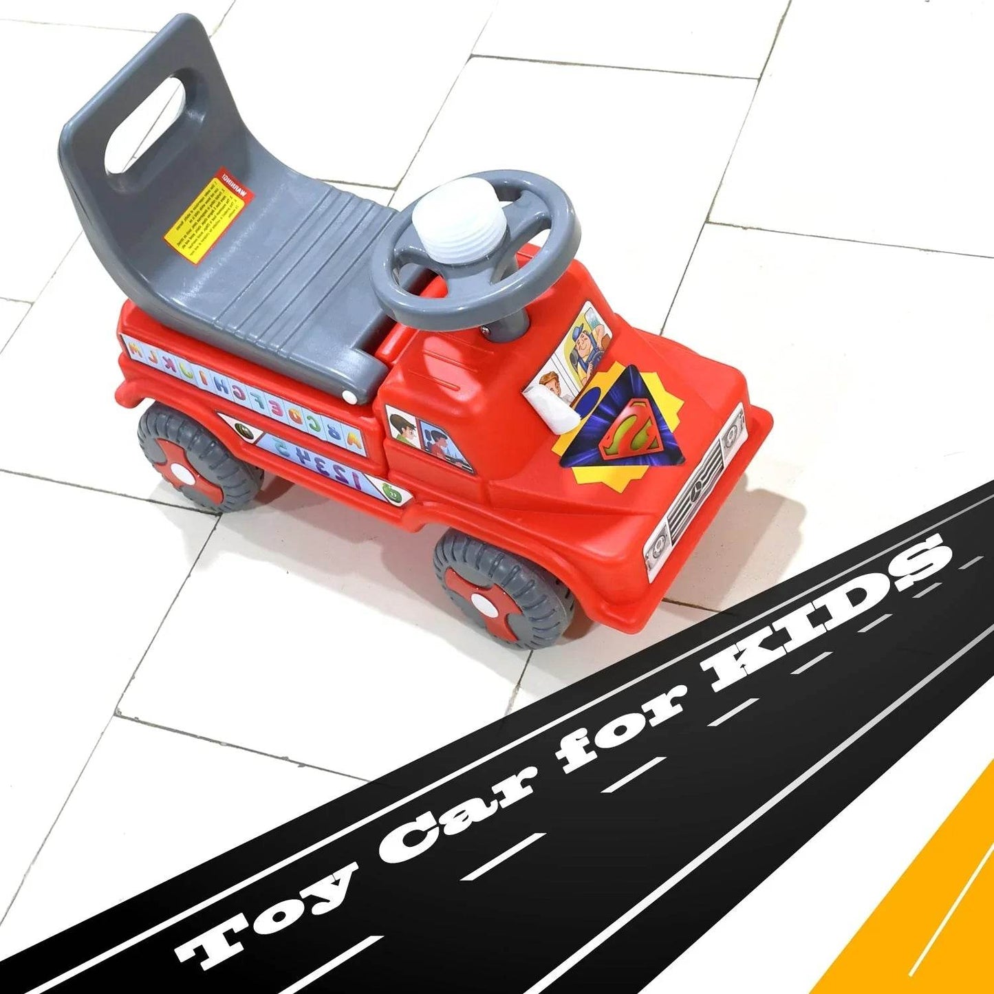 Baby Ride on Push Car for Kids | Kids Baby Big Car Ride on Toy with Backrest Musical Horn For Children Kids Toy Ride-on, Truck, Etc Suitable for Kids Boys / Girls | Ride on Baby Car for Kids to Drive Boys, Girls - infinityexculsivestore.com