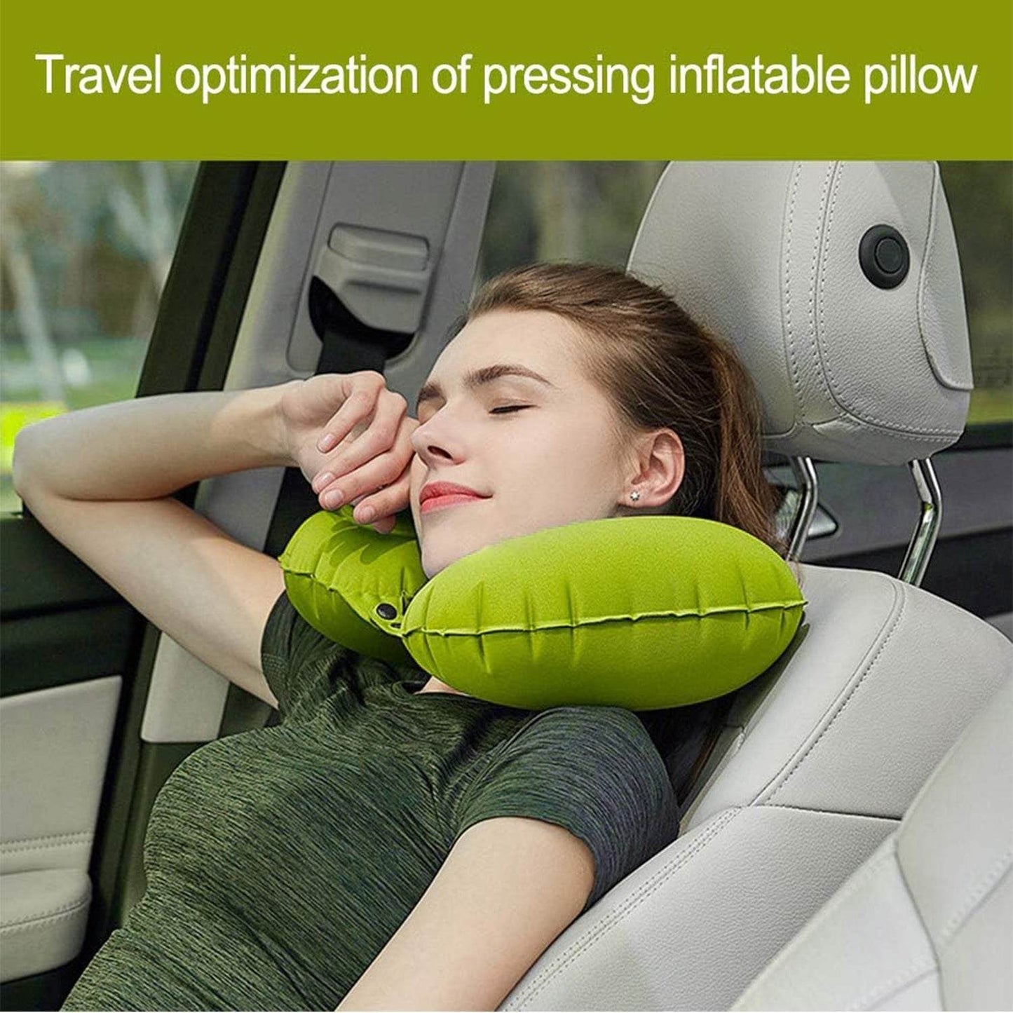 Inflatable & Foldable, Pillow U Shape Air Cushion Travel Pillow, Travel Business Trip Neck Pillow for Long Trips, Ideal for Men & Women Portable, and Perfect for Backpacking, Car Camping, and Even Airplane Travel - infinityexculsivestore.com