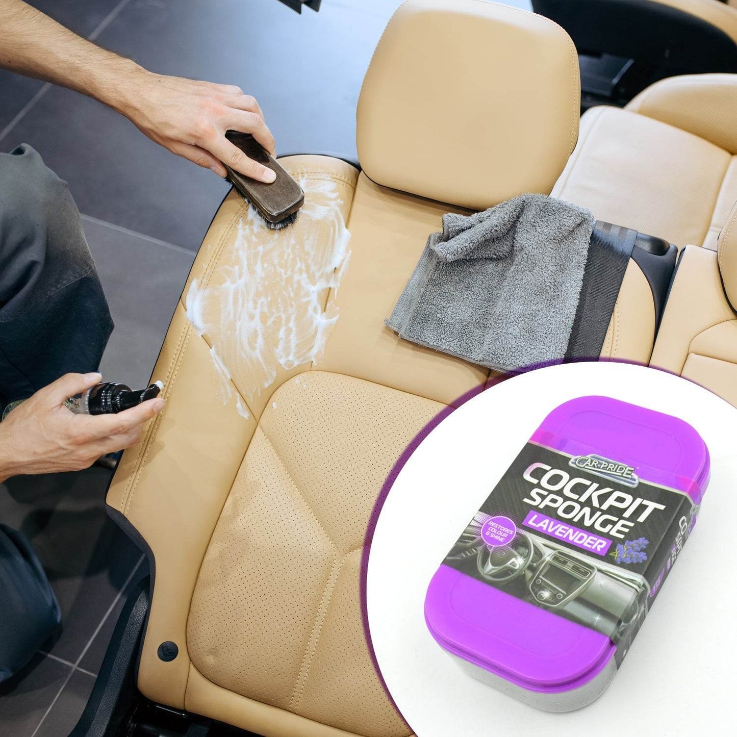 Cockpit Sponge - Polishing Sponge Cleaning Sponge Foam Perfect for Car Polish, Dust Cleaner Car Accessories for Women Men Car Cleaning Supplies Auto Detailing Tools, Sponge Perfect for Car Polish, Paint Care, Washing (1 Pc) - infinityexculsivestore.com