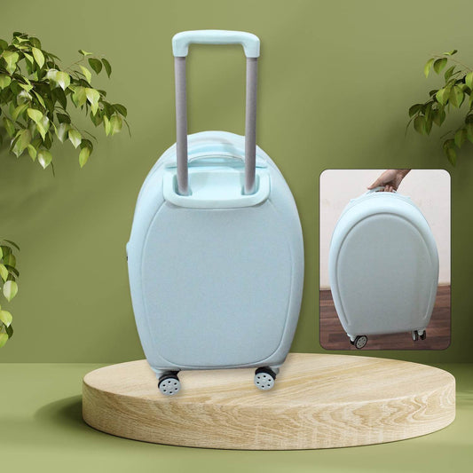 17849 Suitcase For Kids, Girls Green Small Cabin Hard Cover Holiday Carry On Trolley with Extendable Handle, Children's Luggage, Trolley Rolling Luggage for Toddlers Men Woman (Mix Color) - infinityexculsivestore.com