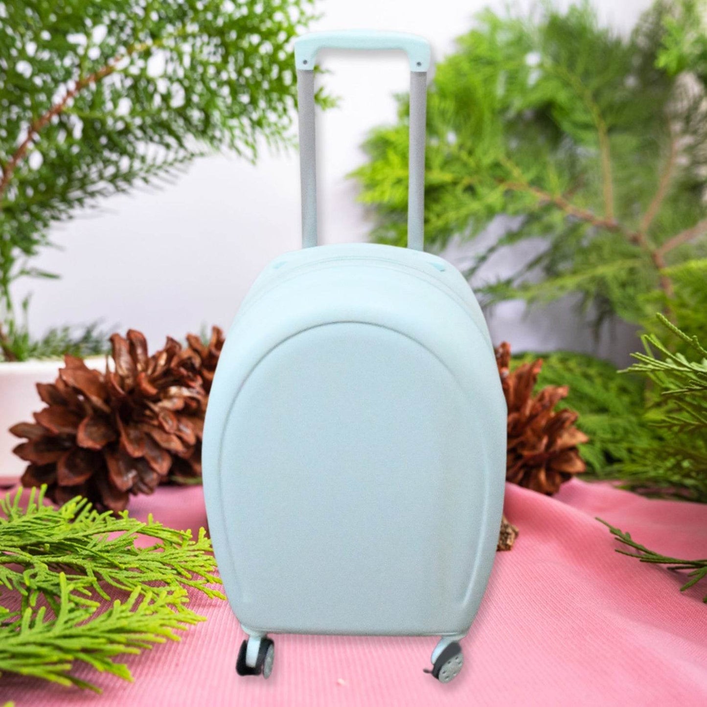 17849 Suitcase For Kids, Girls Green Small Cabin Hard Cover Holiday Carry On Trolley with Extendable Handle, Children's Luggage, Trolley Rolling Luggage for Toddlers Men Woman (Mix Color) - infinityexculsivestore.com