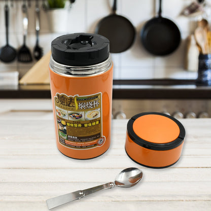 Stainless Steel Water Bottle With Foldable Spoon & Handle Easy to carry, Leak Proof, Rust Proof, Hot & Cold Drinks, Gym Sipper BPA Free Food Grade Quality, Steel fridge Bottle For office / Gym / School (1000 ML) - infinityexculsivestore.com