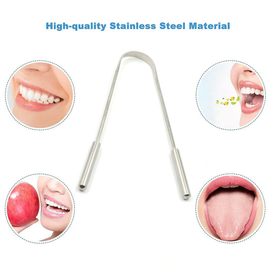 Tongue Cleaner For Kids & Adults | Tongue Scraper For Bad Breath, Maintain Oral Hygiene for Daily Use | for Fresh Breath & Bacteria Removal | Improved Taste (Steel, Copper, Tongue Cleaner / 1 Pc) - infinityexculsivestore.com