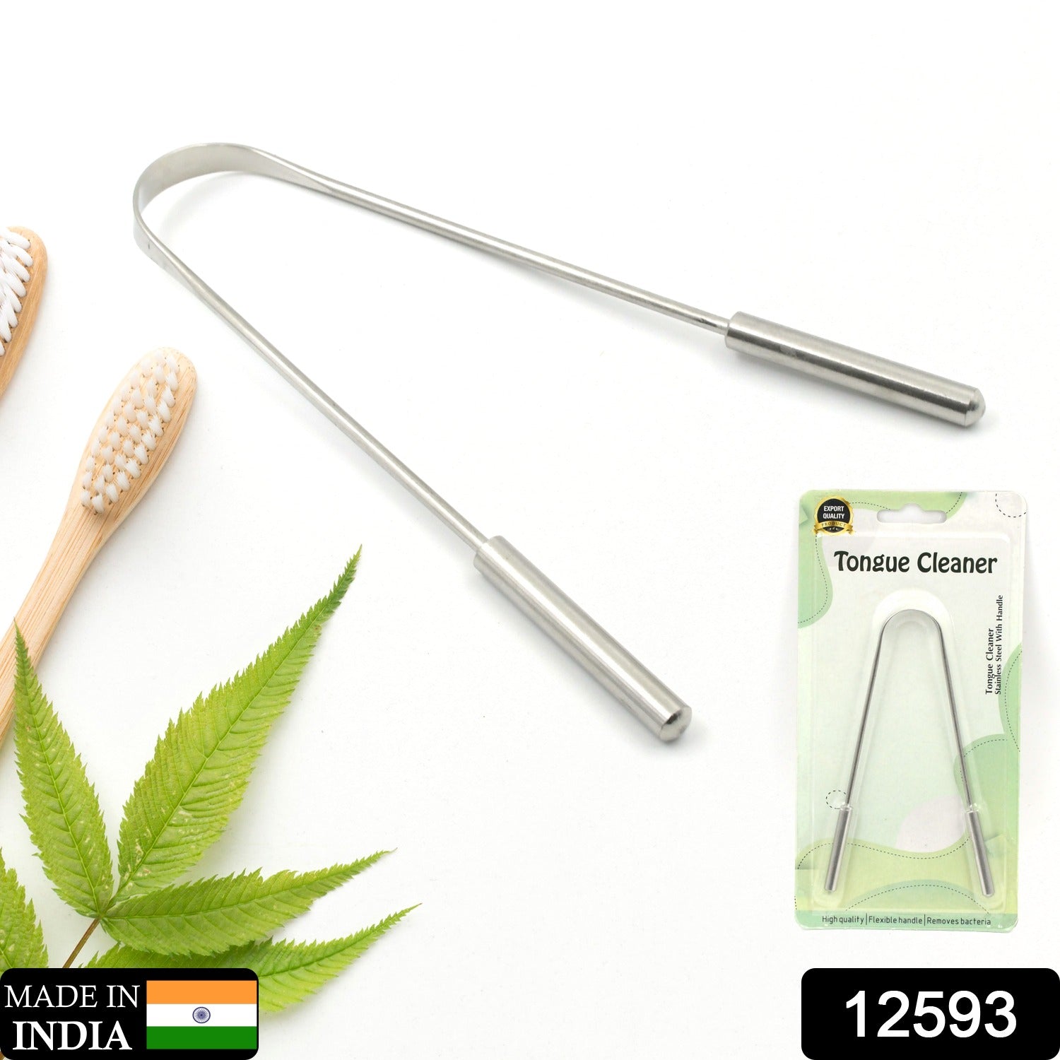 Tongue Cleaner For Kids & Adults | Tongue Scraper For Bad Breath, Maintain Oral Hygiene for Daily Use | for Fresh Breath & Bacteria Removal | Improved Taste (Steel, Copper, Tongue Cleaner / 1 Pc) - infinityexculsivestore.com