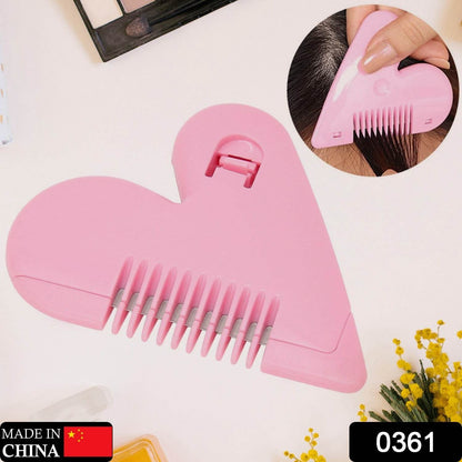 Heart Shape Plastic Hair Cutting Scissors for Baby Girls Lightweight Portable Hair Thinning Double‑Edge Stainless Steel Convenient for Hair Cutting for Hair Thinning (1 Pc ) - infinityexculsivestore.com