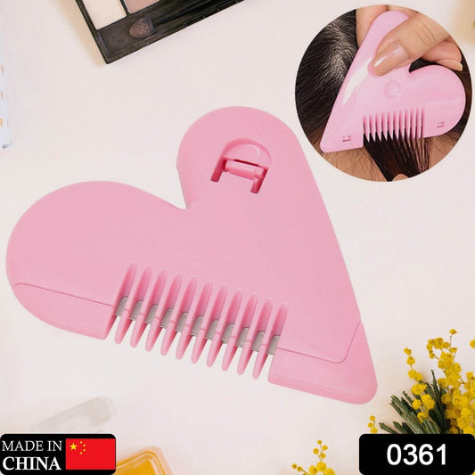 Heart Shape Plastic Hair Cutting Scissors for Baby Girls Lightweight Portable Hair Thinning Double‑Edge Stainless Steel Convenient for Hair Cutting for Hair Thinning (1 Pc ) - infinityexculsivestore.com