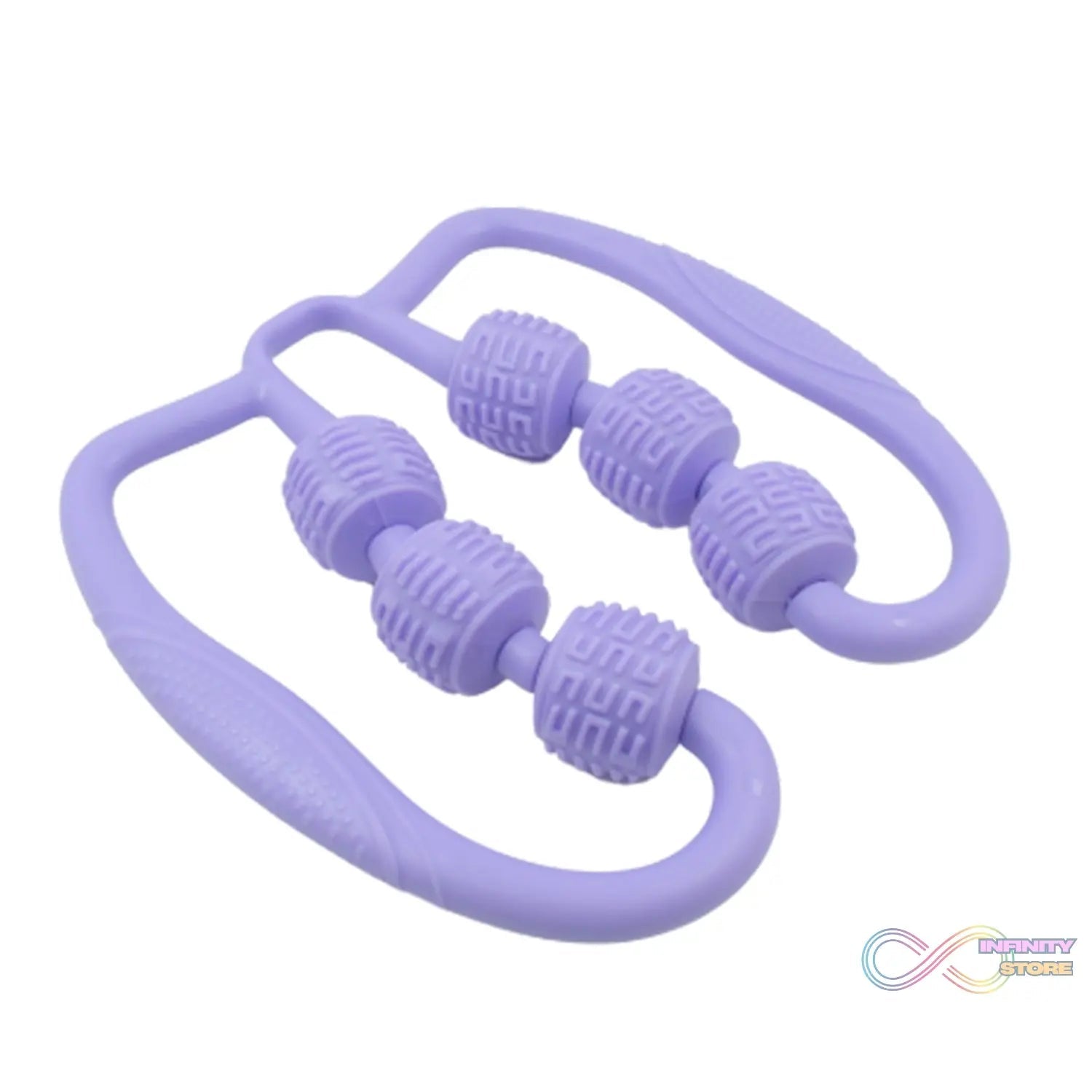 Muscle Massage Roller, 6 Wheels Relieve Soreness Leg Muscle Roller Fitness Roller Muscle Relaxer Massage Roller Ring Clip All Round Massaging Uniform Force Elastic PP Drop Shaped for Home Use (1 Pc) - infinityexculsivestore.com