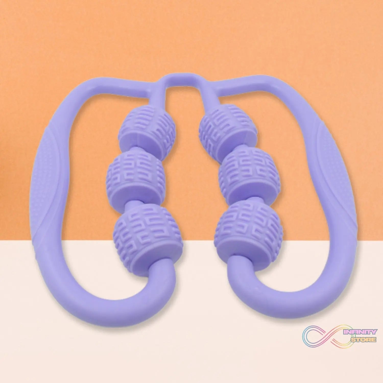 Muscle Massage Roller, 6 Wheels Relieve Soreness Leg Muscle Roller Fitness Roller Muscle Relaxer Massage Roller Ring Clip All Round Massaging Uniform Force Elastic PP Drop Shaped for Home Use (1 Pc) - infinityexculsivestore.com