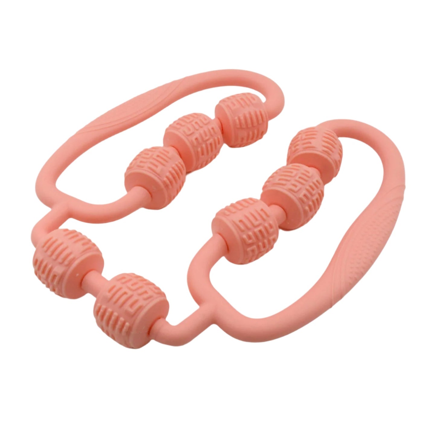 Muscle Massage Roller 8 Wheels Relieve Soreness Leg Muscle Roller Fitness Roller Muscle Relaxer Massage Roller Ring Clip All Round Massaging Uniform Force Elastic PP Drop Shaped for Home Use (1 Pc) - infinityexculsivestore.com