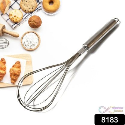 Kitchen Whisk, Stainless Steel Kitchen Tool Non-Scratch Best Stainless Steel Whisk for Perfect Metal Hand Whisk for Cooking Soup Whisking Spatula Tool Is a Great Kitchen Accessory or Gift (1 Pc / 29cm) - infinityexculsivestore.com