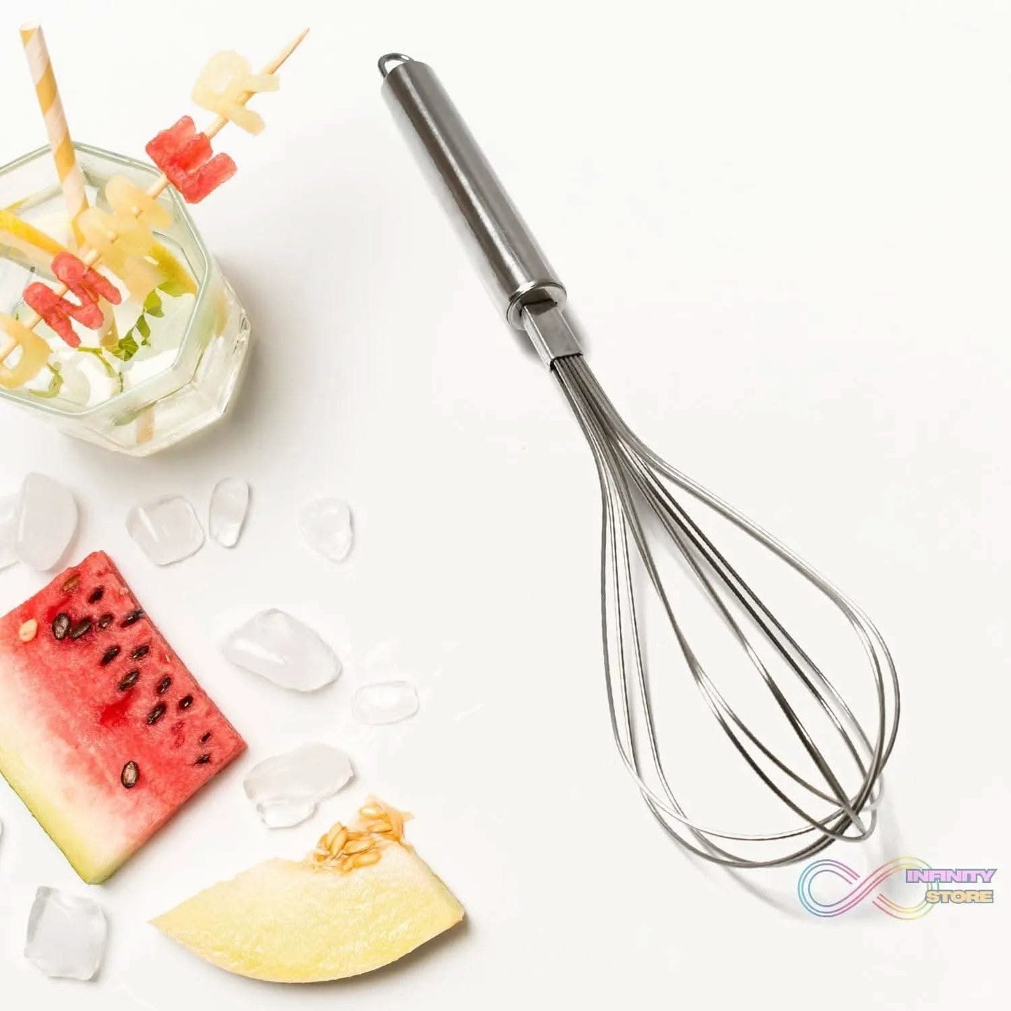 Kitchen Whisk, Stainless Steel Kitchen Tool Non-Scratch Best Stainless Steel Whisk for Perfect Metal Hand Whisk for Cooking Soup Whisking Spatula Tool Is a Great Kitchen Accessory or Gift (1 Pc / 29cm) - infinityexculsivestore.com