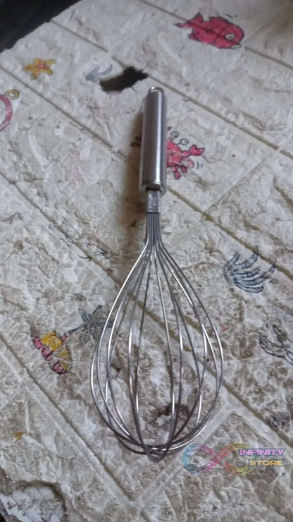 Kitchen Whisk, Stainless Steel Kitchen Tool Non-Scratch Best Stainless Steel Whisk for Perfect Metal Hand Whisk for Cooking Soup Whisking Spatula Tool Is a Great Kitchen Accessory or Gift (1 Pc / 29cm) - infinityexculsivestore.com