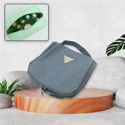 Travel Wash Bag Multi - Functional Waterproof Cosmetic Storage Bag Handheld Foldable Hook Cosmetic Bag with Zipper Closure Handbag Portable Classification Bags(1 Pc Mix Design) - infinityexculsivestore.com