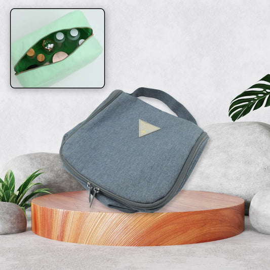 Travel Wash Bag Multi - Functional Waterproof Cosmetic Storage Bag Handheld Foldable Hook Cosmetic Bag with Zipper Closure Handbag Portable Classification Bags(1 Pc Mix Design) - infinityexculsivestore.com