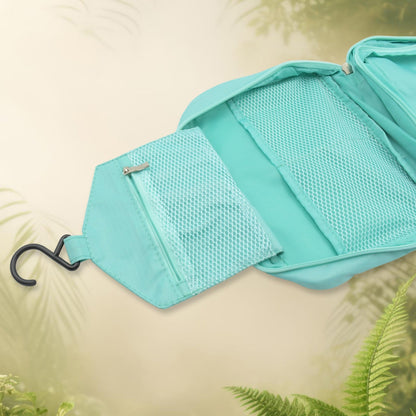 Travel Wash Bag Multi - Functional Waterproof Cosmetic Storage Bag Handheld Foldable Hook Cosmetic Bag with Zipper Closure Handbag Portable Classification Bags(1 Pc Mix Design) - infinityexculsivestore.com