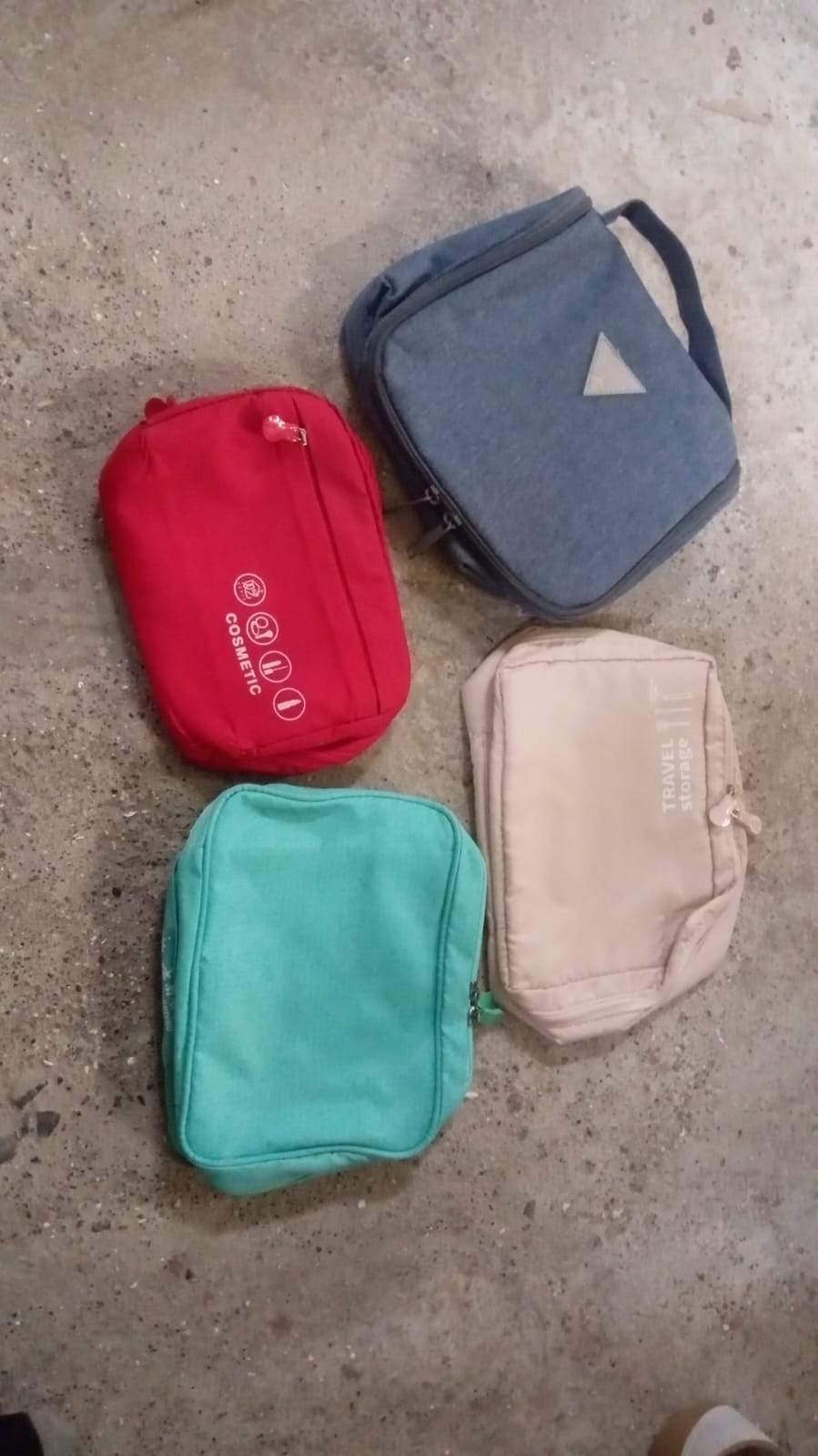 Travel Wash Bag Multi - Functional Waterproof Cosmetic Storage Bag Handheld Foldable Hook Cosmetic Bag with Zipper Closure Handbag Portable Classification Bags(1 Pc Mix Design) - infinityexculsivestore.com