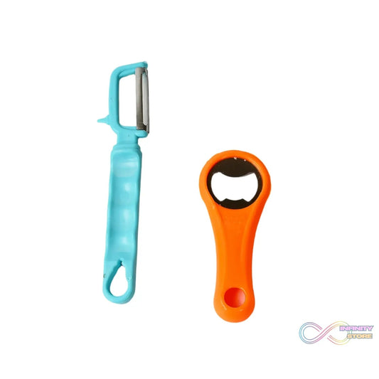 Vegetable Fruit Peelers Slicer & Bottle Opener, Kitchen Peeler For Veggie Fruit Potato Carrot, Bottle Opener With Plastic Handle Bottle Openers Wine Bottle Opener Cold Drink Bottle Opener (2Pc) - infinityexculsivestore.com