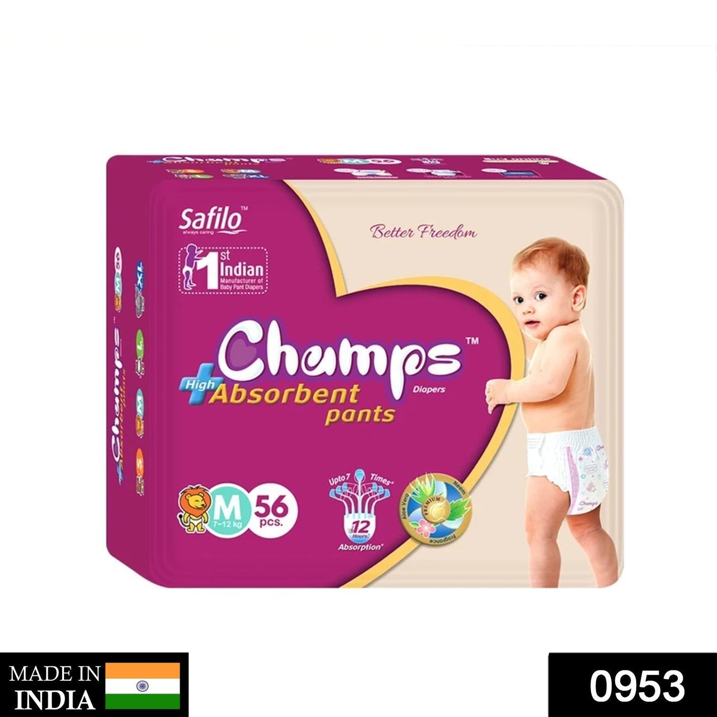 Premium Champs High Absorbent Pant Style Diaper Small, Medium and Large Size Diaper - infinityexculsivestore.com