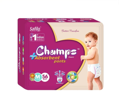 Premium Champs High Absorbent Pant Style Diaper Small, Medium and Large Size Diaper - infinityexculsivestore.com