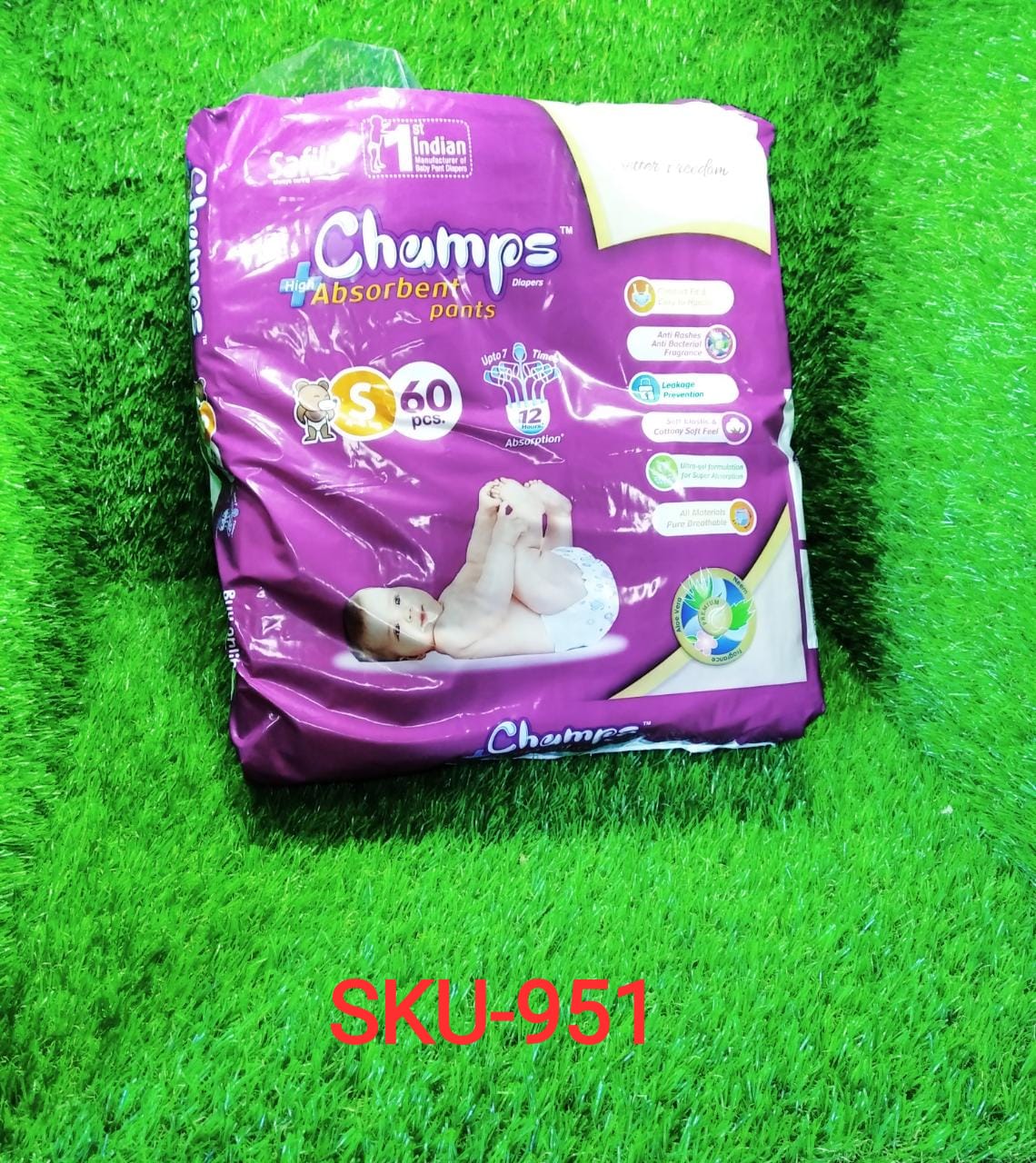 Premium Champs High Absorbent Pant Style Diaper Small, Medium and Large Size Diaper - infinityexculsivestore.com