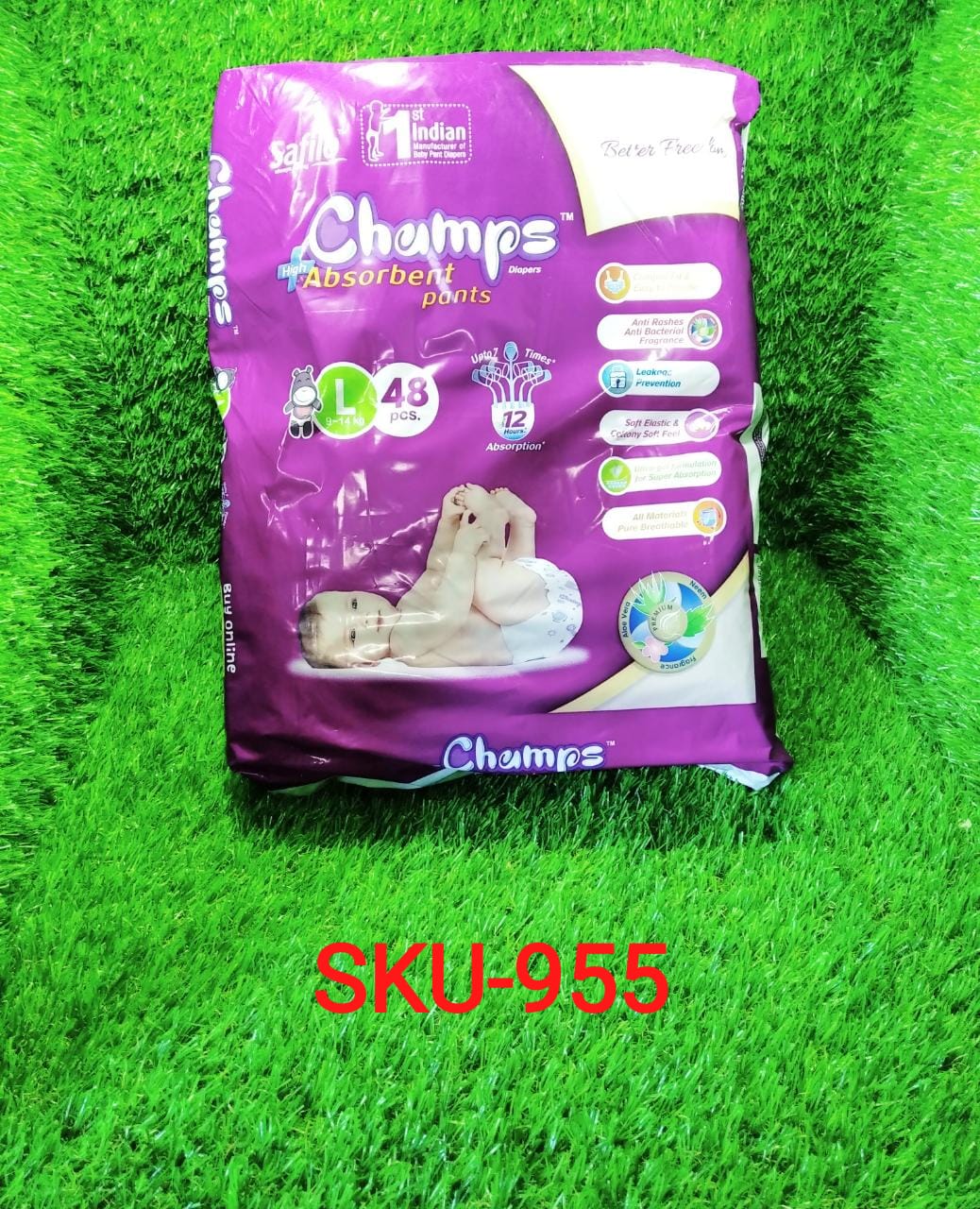 Premium Champs High Absorbent Pant Style Diaper Small, Medium and Large Size Diaper - infinityexculsivestore.com