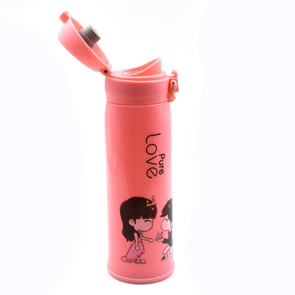 Pure Love outdoor sport water bottle 500ml leak proof BPA - free for travel cold and hot water glass water bottle with daily water intake for gym and children, Fridge, for Home, Office, School (MOQ : - 80 Pc) - infinityexculsivestore.com