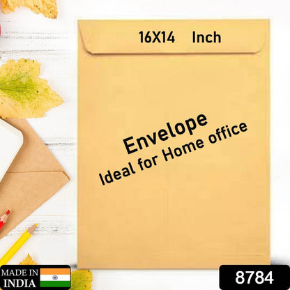 Kraft Envelopes, 16 x 14 Inch, Brown Envelopes, Envelopes, Card Envelopes, Kraft Paper Envelopes, Invitation Envelopes, Postcard Envelopes, Quick Self Seal, Stationery For General, Office (1 Pc ) - infinityexculsivestore.com