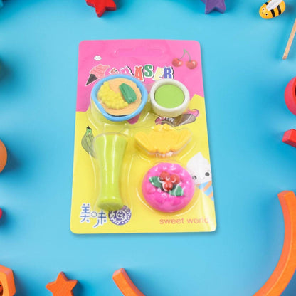 3D Mix Design Fancy & Stylish Colorful Erasers, Mini Eraser Creative Cute Novelty Eraser for Children Different Designs Eraser Set for Return Gift, Birthday Party, School Prize (1 Set) - infinityexculsivestore.com