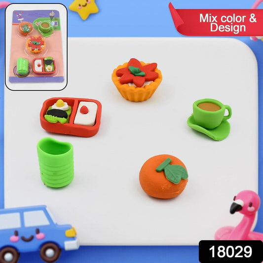 3D Mix Design Fancy & Stylish Colorful Erasers, Mini Eraser Creative Cute Novelty Eraser for Children Different Designs Eraser Set for Return Gift, Birthday Party, School Prize (1 Set) - infinityexculsivestore.com