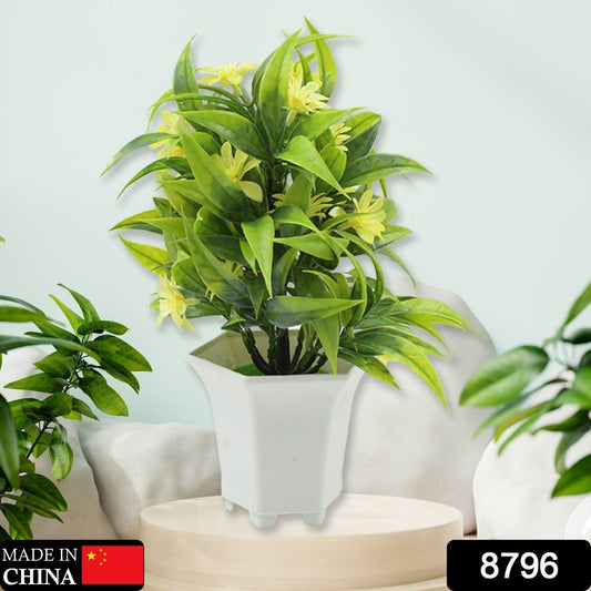 Wild Artificial Flower Plants with Cute Pot | Flower Plant for Home Office Decor | Tabletop and Desk Decoration | Artificial Flower for Balcony Indoor Decor, Plants for Living Room (1 Pc) - infinityexculsivestore.com