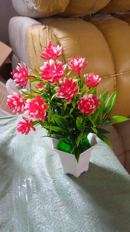 Wild Artificial Flower Plants with Cute Pot | Flower Plant for Home Office Decor | Tabletop and Desk Decoration | Artificial Flower for Balcony Indoor Decor, Plants for Living Room (1 Pc) - infinityexculsivestore.com