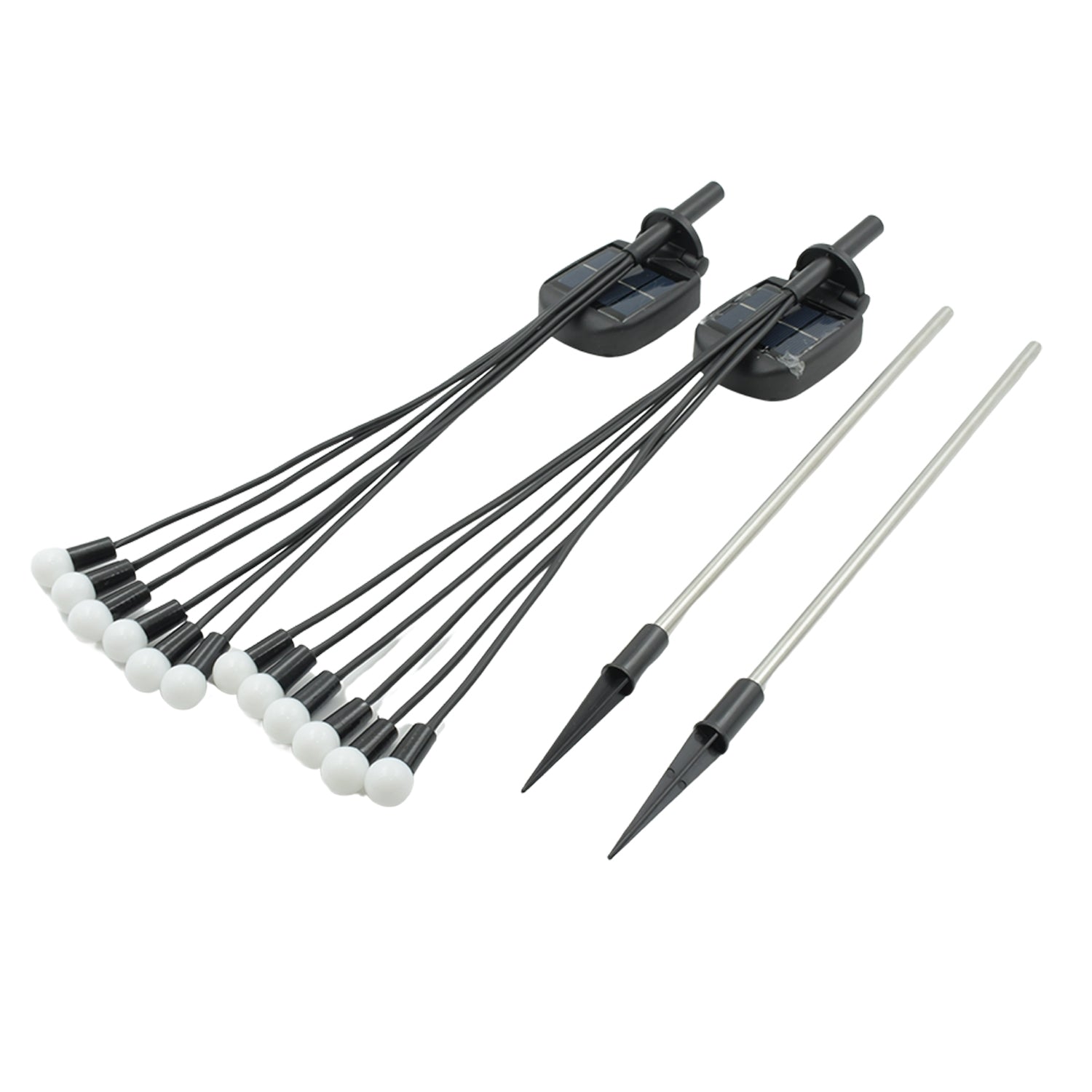 Solar Garden Lights, Solar - Powered Firefly Lamp, New Upgraded Solar Firefly Lights Outdoor Waterproof, Solar Outdoor Decorative Lights for Yard Gardening Patio Backyard Pathway Décor (2 PCS Set 12 LED (Warm Light)) - infinityexculsivestore.com