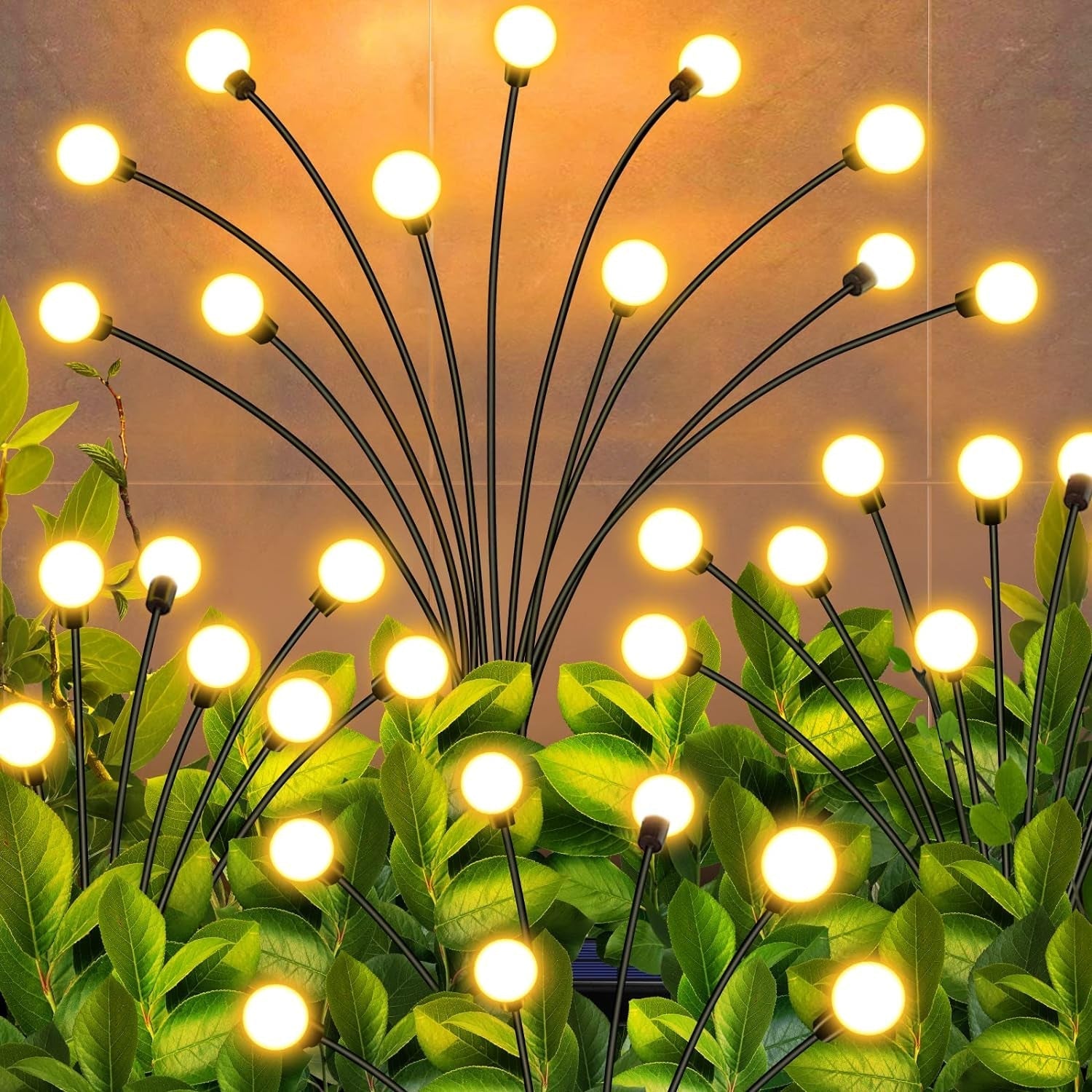 Solar Garden Lights, Solar - Powered Firefly Lamp, New Upgraded Solar Firefly Lights Outdoor Waterproof, Solar Outdoor Decorative Lights for Yard Gardening Patio Backyard Pathway Décor (2 PCS Set 12 LED (Warm Light)) - infinityexculsivestore.com