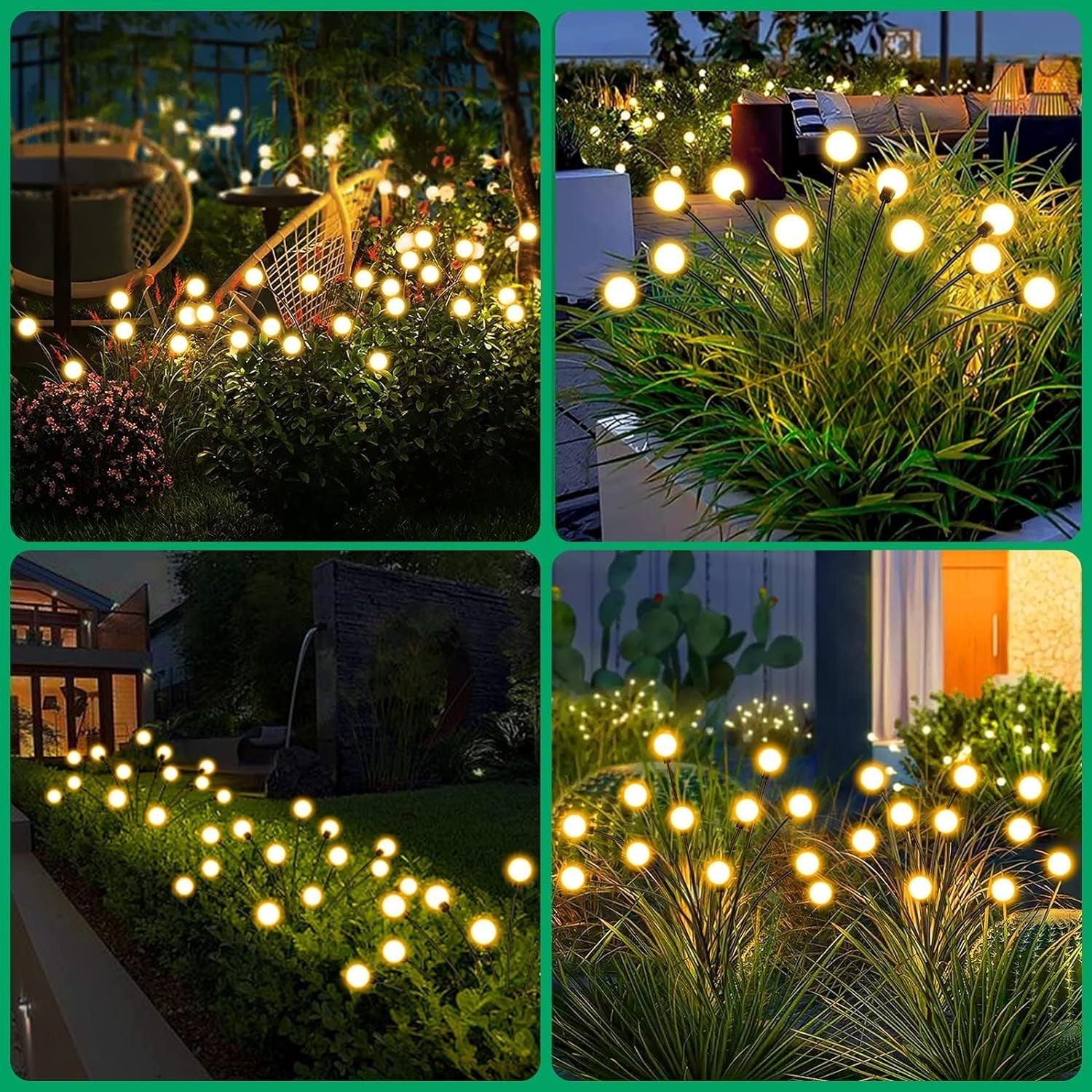 Solar Garden Lights, Solar - Powered Firefly Lamp, New Upgraded Solar Firefly Lights Outdoor Waterproof, Solar Outdoor Decorative Lights for Yard Gardening Patio Backyard Pathway Décor (2 PCS Set 12 LED (Warm Light)) - infinityexculsivestore.com
