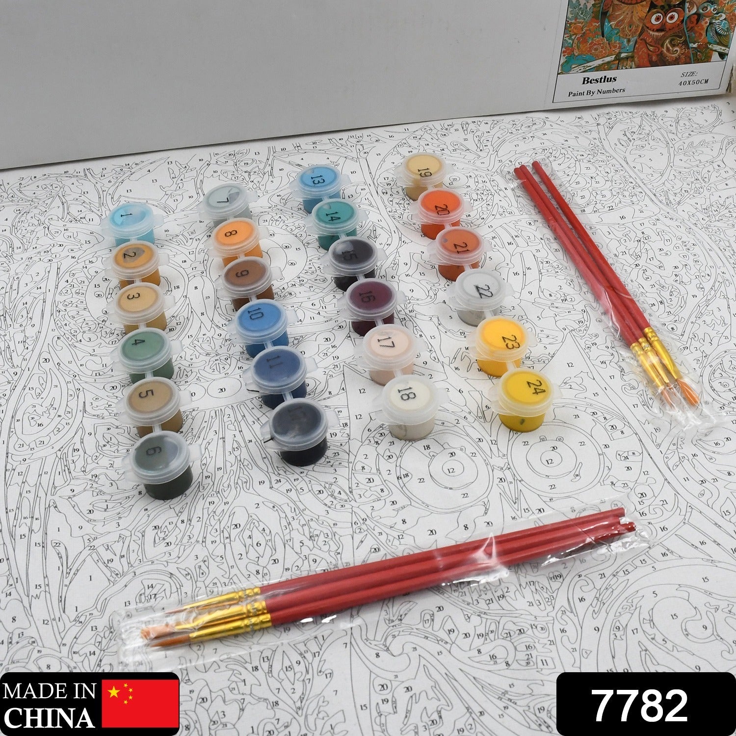Paint by Numbers for Adults Beginner - Adults' Paint - by - Number Kits on Canvas - DIY Oil Painting by Numbers for Adults - 24 Number Color, 6 paintbrushes, pre - printed canvas (unframed) 40 cm x 50 cm - infinityexculsivestore.com