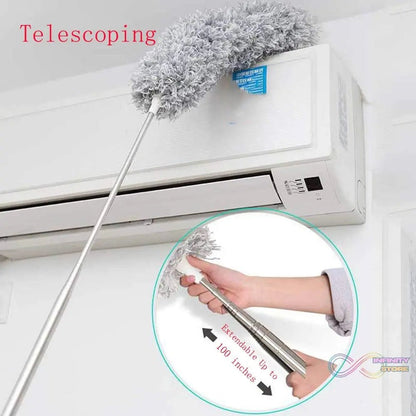 Microfiber Dusters for Cleaning, Telescoping Feather Duster with 100 inches Extendable Handle Pole, Dusting Cleaning Tools for Cleaning High Ceiling, Ceiling Fan, Blinds, Cobwebs, Furniture, Cars - infinityexculsivestore.com