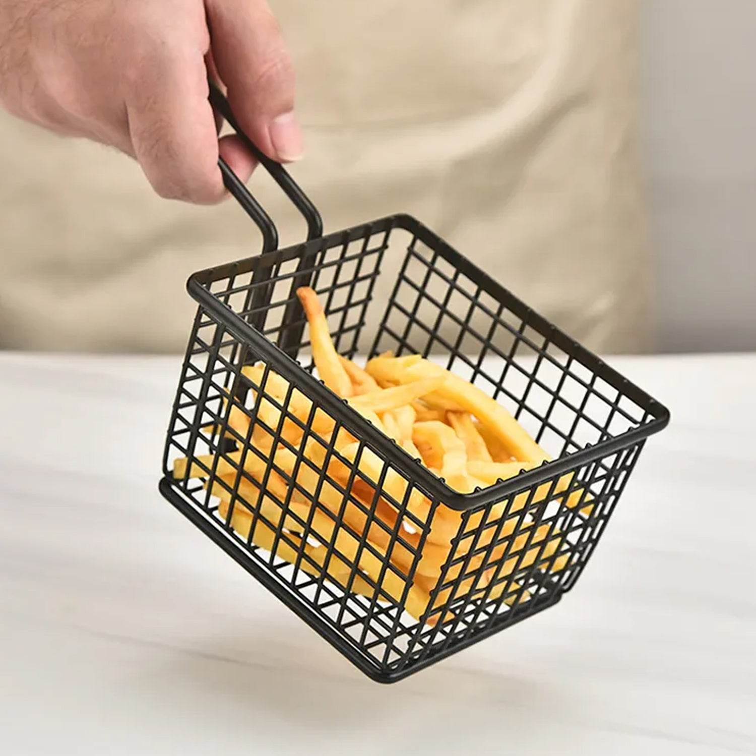 frying baskets for chips Stainless Steel Snack Basket Potato Mesh Strainer Basket French Fries Food Basket Food Strainer Cooking Tools frying basket - infinityexculsivestore.com