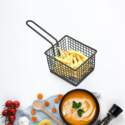 frying baskets for chips Stainless Steel Snack Basket Potato Mesh Strainer Basket French Fries Food Basket Food Strainer Cooking Tools frying basket - infinityexculsivestore.com