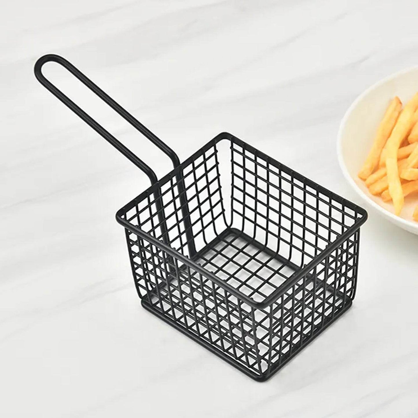 frying baskets for chips Stainless Steel Snack Basket Potato Mesh Strainer Basket French Fries Food Basket Food Strainer Cooking Tools frying basket - infinityexculsivestore.com