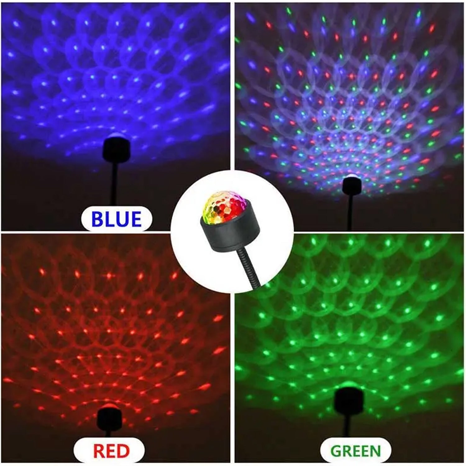 USB Star Night Light Projector and Mini Disco Ball Light, Adjustable Auto Roof Interior Car Ceiling Lights, Flexible Atmosphere Strobe Light Decorations for Bedroom Car Party Ceiling - infinityexculsivestore.com