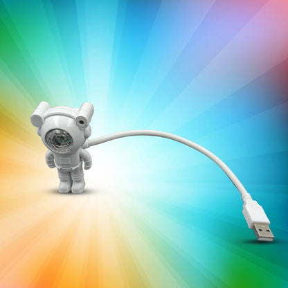 USB Intelligent Voice Projector Astro Night Light Projector, Galaxy Light Star Projector, Cartoon Light, LED Light, Desk Lamp, Mini Night Light, Cartoon Reading Lamp, USB Port for Kids Room Adults Bedroom Party Gaming Room - infinityexculsivestore.com